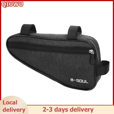 QIUWU Bike Bicycle Bag Waterproof Triangle Bike Bag Front Tube Frame Bag Mountain Bike Triangle Pouch Frame Holder Bicycle Accessories