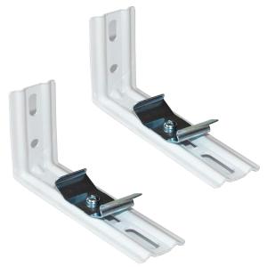 1Pair Vertical Curtain Brackets 3Inch Snap-in L Bracket For Vertical Blinds External Install