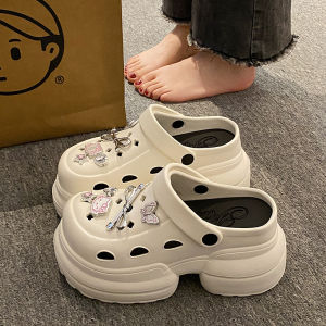 Free Shipping Extra-Thick-Soled Clogs For Women Perfect For Summer Wear A Must-Have For Wedding Outfits New Style With A Height-Increasing Heel And Comfortable Beach Sandals