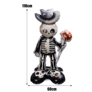 1Pc Giant Standing Halloween Foil Balloons Ghost Pumpkin Balloons Skeleton Mummy Balloons For Home Halloween Party Decorations