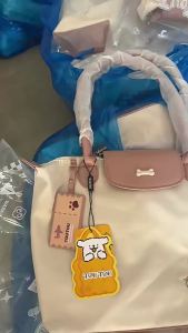 TOUTOU2025 New Line Dog Tote Bag Large Capacity Dumpling Bag Simple Commuting and Travel Bag for Women