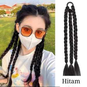 tokomumer IKAT RAMBUT KEPANG 3 rambut palsu 48cm kepang wig kepang K045