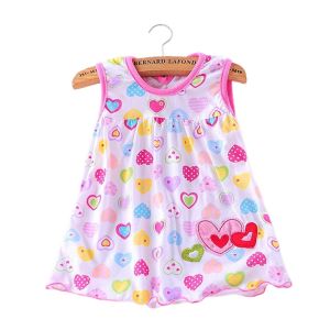 VIVIDI Đã in Váy em bé Thêu Vải cotton nguyên chất Váy mùa hè Váy bé gái Nhiều Mẫu Váy cotton Bé gái