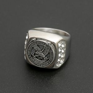 Stainless Steel Philippine Eagles Rhinestone Ring for Kuya and Ate Size 5-13