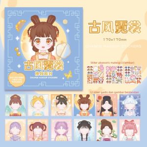 DREAMToy Mainan stiker ganti muka Stiker ekspresi girl change makeup stiker