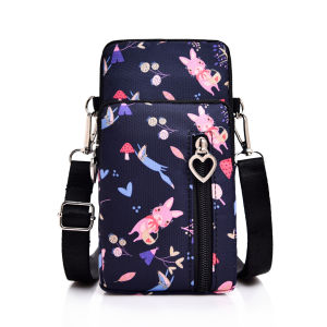 Casual Nylon Phone Bag Sports Running Armband Bag Mini Crossbody Purse Wallet For Women