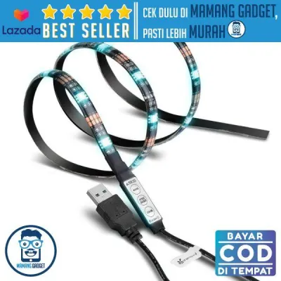 NEW LED Strip RGB Waterproof 5050 90cm with Controller USB 5V - L5 Bergaransi