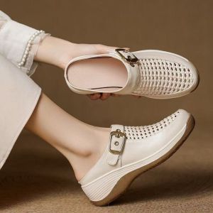 Free Shipping New Spring And Summer WomenS Shoes: Classic Thick-Soled Comfortable Casual And Easy-To-Wear Slip-On Loafers With A Closed-Toe Design Perfect For Moms