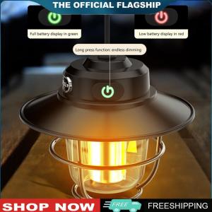 【New Arrival】 LED Camping Lantern Stepless Dimming 200LM Portable Camping Light Type-C USB Rechargeable for Hiking Fishing Emergency