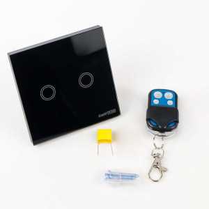 Saklar Lampu TaffLED Luxury Touch LED with Remote - XJG-DH001 HITAM
