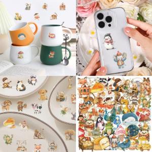 50 Sheets Retro Sticker Nàng Tiên Câu Chuyện Màu Nước Sticker Decal Chai nhãn dán phần thưởng Decal Hình dán trang trí Cho Tạp Chí
