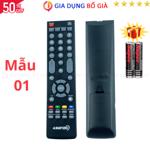 Remote điều khiển tivi ASANZO Mã 03 Smart Phẳng điều khiển TV Asanzo - Tặng kèm pin - GDBG