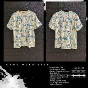 KAOS OVERSIZE PRIA/WANITA/SPOON/MOTIF MUKA