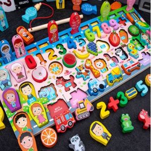 Mainan Edukasi Wooden Toys puzzle kayu 7in1 puzzle huruf dan angka