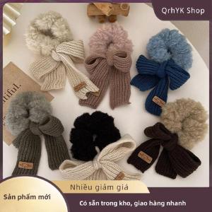 Hàng có sẵn✨ Mới Scrunchie Phụ Nữ Ấm Áp Tóc Scrunchies Mùa Đông Đan Tóc Quan Hệ Bow Tóc Ban Nhạc Sang Trọng Đàn Hồi Ban Nhạc Phụ Kiện Tóc