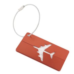 Suitcase Luggage Tags with Name ID Address Aluminum Suitcase Label Baggage Identifier Backpack Tags and Metal Loop