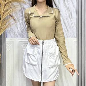 BRIEE FASHION - YIU YIU V-NECK / LONGSLEEVE KOREAN STYLE KNIT -PN
