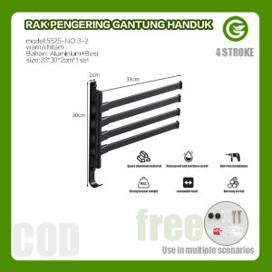 2024 FM TOKO / COD LARIS BARANG 4 STROKE RAK PENGERING GANTUNG HANDUK model:5525-NO.3-2 warna:hitam Bahan: Aluminium+Besi size:33*34*5cm*1set masalah kualitas produk Penggantian gratis.