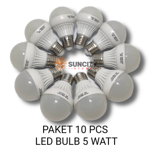 Paket Hemat Lampu Bohlam LED 3 Watt isi 10 Pcs - Putih