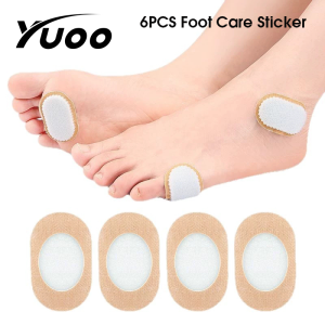 YUOO 6PCS Foot Protectors Pads Corn Killer Calluses Plantar Warts Plaster Medical Sticker Toe Protector Foam Round Chicken Eye Patch