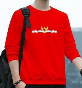Diskon Spesial Sweater Pria Wanita Garuda Nusantara Kaos 17 Agustus Hut RI Crewneck Kemerdekaan Nkri