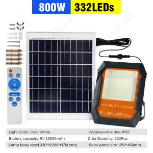 800W/1500W/2000W แสงอาทิตย์ไฟกลางแจ้งไฟกลางแจ้ง IP67 IP67 กันน้ำ SMD5730 ไฟแสงอาทิตย์ LEDสปอตไลท์ ความสว่างที่ปรับได้ปรับได้ galaxy light