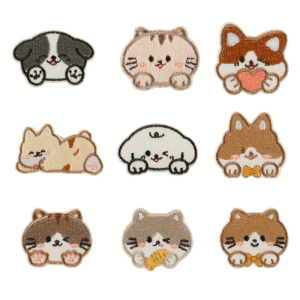 9 Pcs Cartoon Animal Embroidered Patches Dogs Iron on Patches Repair Patches Sewing on Applique Patches for Clothes Bag