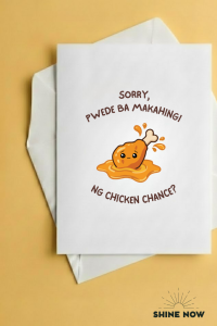 Cute Apology Card | Chicken Chance | Foodie | Sorry Greeting Card