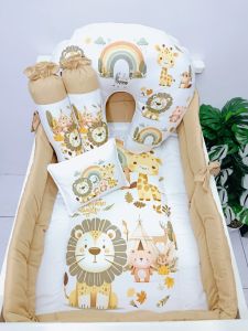 Baby Wonder Bundle Set: Baby Comforter Bed with Pillow Set Full Bumper & Big Nursing Pillow
