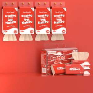 【10+4 Packs】 Royo Panda FamilyBundle Tissue Soft Tissue Original Bamboo Hanging and Desktop Tissues