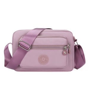 กระเป๋าผ้าออกซฟอร์ดกันน้ํา 2024 สไตล์ใหม่ กระเป๋าสะพายหลังไนลอนสําหรับผู้หญิง กระเป๋าแม่แฟชั่นสบายๆ กระเป๋าผ้าใบสําหรับผู้หญิง มีซิป 5อัน