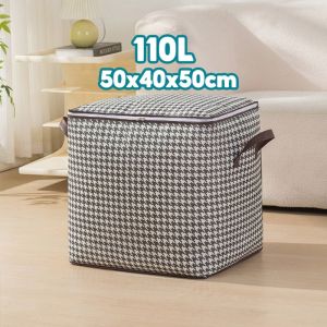 กระเป๋าเก็บผ้านวม ถุงใส่ผ้านวม ที่เก็บเสื้อผ้า มีซิป ช่วยป้องกันฝุ่น กันเปื้อน กันแมลง 110/140/180Lถุงเก็บของอเนกประสงค์