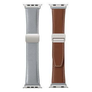 DUX DUCIS YA GENUINE LEATHER Waterproof Magnetic Strap Watch Band for iWatch Ultra 3 2 1 Series 11 10 9 8 7 6 5 4 3 SE 49 45 44 42 46MM