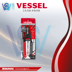 VESSEL 3500E-3 3500E-4 3500E-5 Wire Stripper with Thread Cutter For Solid Stranded Wire Made in Japan