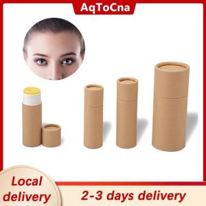 [COD] AqToCna Ship within 24 hours 5Pcs lot Kraft Paper Push Up Tubes Biodegradable Cardboard Cosmetic Cylindrical Packaging Lip Balm Deodorant Container