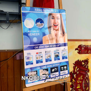 Tranh treo tường Nha Khoa thẩm mỹ tráng gương Khung tranh Nha khoa Implant các dòng răng sứ cao cấp tráng gương NKQC39