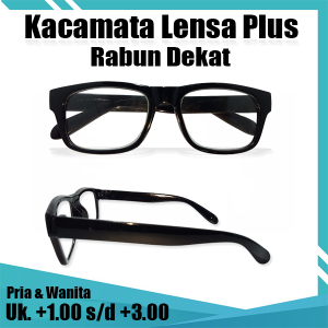 Kacamata Pria dan Wanita Kacamata Baca Plus Rabun Dekat (+) Ukuran Lensa +1.00 sampai +3.00