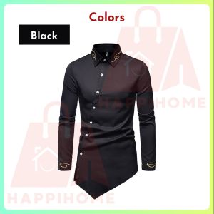Embroidery Kurta Men Shirt 2023 Kurta Slant Button Long Sleeve Kurta Silk Satin Matte Stylo Slim Fit Regular Fit Cotton IronlesMuslim Formal Baju Raya Wedding Work Office Dinner Wear Kurta Baju Melayu Formal Baju Raya Lelaki Lengan Panjang Baju Lelaki