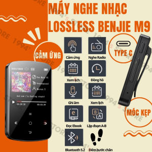 Máy nghe nhạc thể thao nhỏ gọn Benjie M9 Bluetooth 5.2 Lặp đoạn A-B Hỗ trợ tập thể dục thể thao Có kẹp áo
