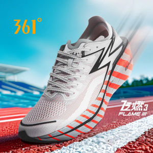 [20KM+] 361 Degrees Flame 3 Professional Marathon Full Palm Carbon Plate Racing PB Shock Absorbing Sports Shoes Training Shoes Running Shoes 672412207 / 672432218F