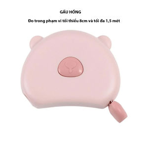 Thước dây mini cuộn tự đông đo chỉ số cơ thể Thước dây hình gấu bằng nhựa đo đa năng dài 1.5m GAU