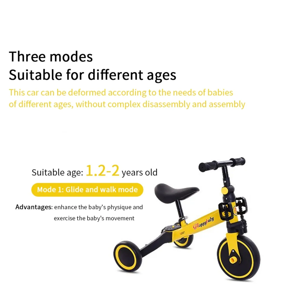 TOP SALE】Balance Bike for Kids in1 Multi-function Bike Tricycle