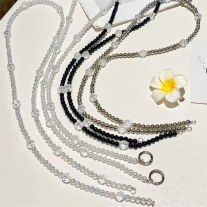 SEJUE4373 Long Long Crossbody Phone Chain Crossbody Sweet Mobile Phone Chain Kawaii Acrylic Beads Phone Strap Phone Accessories