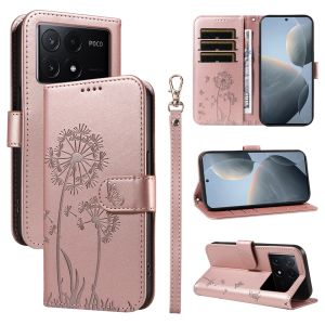 Anti-Fall Phone Case For Xiaomi Mi Poco X6 M6 F6 F5 M3 X5 X3 Pro / Poco F4 F3 M3 X3 NFC Dandelion Magnetic Leather Wallet Card Slot Flip Case Casing