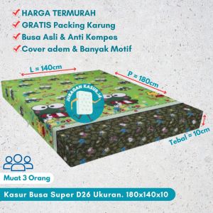 KASUR BUSA TEBAL 3 ORANG UKURAN 180X140X10 AWET DAN BERKUALITAS