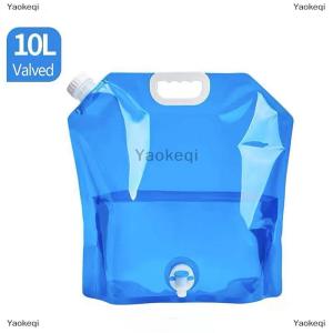 [COD] Yaokeqi 5 10L Outdoor Portable Folding Water Bag With Faucet Cycling Traveling And Camping Plastic Thickened Large-capacity Water Bag