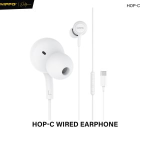 Hippo Wired Earphone HOP Type C Handsfree Bass With microphone