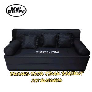 Sarung sofabed inoac tebal 20cm no 1.2.3.4 / spray kasur busa resleting sofabed all size motip embos polos