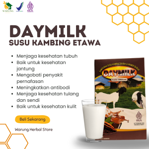 Daymilk Susu Kambing Etawa Coklat 1 box | Suplemen tulang sendi dan pernafasan anak dan dewasa