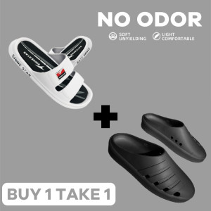 Great value Buy one get one free price Original sandals beach shoes men sandals slippers combination